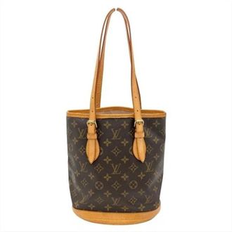 Louis Vuitton Pre-owned Bucket Bags, female, Brown, Size: ONE SIZE Pre-owned Monogram Canvas Bucket Bag