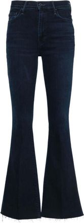 Mother Blue Flared High Rise Jeans