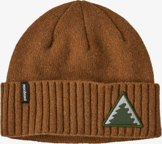 Patagonia Mens Brodeo Beanie In Dawn Tracks Patch: Shelter Brown