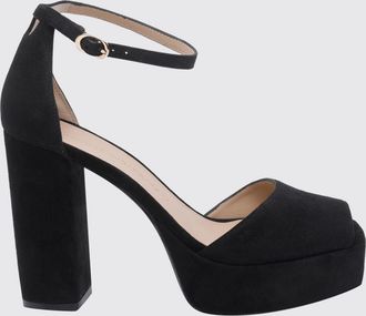 Stuart Weitzman Sandali in pelle scamosciata con plateau e tacco alto quadrato