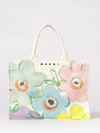 Marni Cotton Canvas Bag with Floral Print