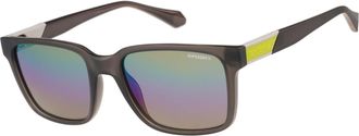 Superdry Sonnenbrille SUPERDRY Modell 996098, Herren, dunkeles grau, matt, Sonnenbrillen Sonnenbrille, Form Karree/Eckig, Logoschriftzug auf B&uuml;gel, Injectionfa