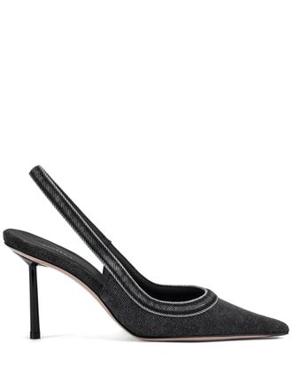 Le Silla 100mm Bella pumps - women - Nappa Leather/Polyurethane/Cotton - 39 - Black