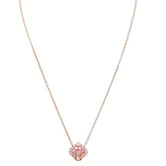 Swarovski Rose Gold Plated Sparkling Dance Clover Necklace
