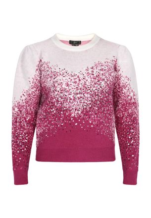 Faina Jumper Dames GEBROKEN WIT FUCHSIA