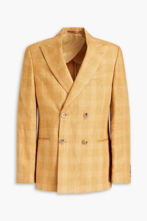 Nanushka Checked linen-jacquard blazer - Neutral - IT 46