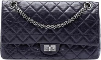 Chanel Pre-owned Leather chanel-bags - Dames - Vintage Schoudertas - Paars - ONE Size - Vintage