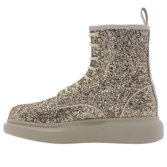 Alexander McQueen (WMNS) Alexander McQueen Ankle Boots Gold Glitter 586394W4EY68034