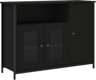 vidaXL Sideboard Black 100x35x75 cm Engineered Wood Vidaxl