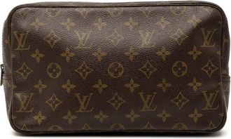 Louis Vuitton Monogram Brown Pvc Leather Clutch Bag (Pre-Owned)