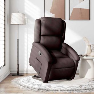 vidaXL Vidaxl - Sill&oacute;n Reclinable Elevable Tela Marr&oacute;n Oscuro