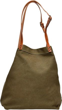 Aspesi Tassen, Dames, Groen, ONE Size, Katoen, Canvas Shopper