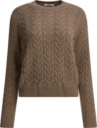 Max Mara Womens Brown Cashmere Knitwear - Tan - Size Medium