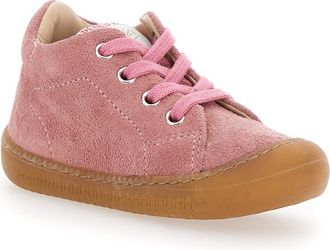 Pom dApi Girls Pink Rubber Sneaker With Logo Tongue Trainers
