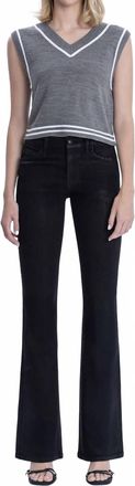 Flying Monkey High Rise Bootcut Jeans In Black
