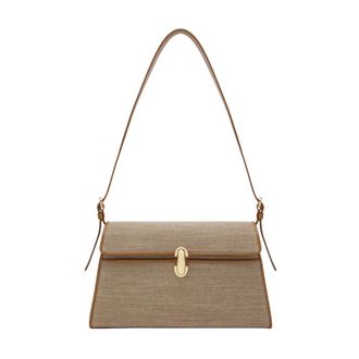 Savette Dames, Tassen, Beige, Maat: ONE Size Leer