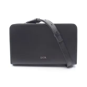 Dior Black Leather Handbag Shoulder Bag (Pre-Owned)