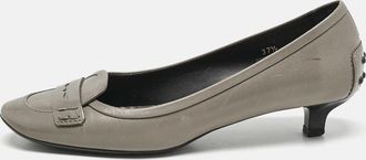 Tod's Tods Green Leather Loafer Pumps