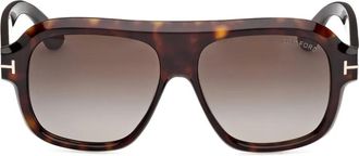 Tom Ford Eyewear Occhiali da sole con montatura stile pilota - Marrone