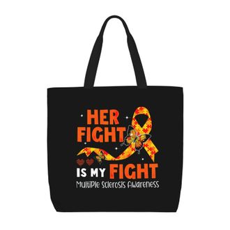 Generic Women Handbag Multiple Sclerosis Ms Awareness Handbag Folding Lightweight Shopping Bags, For Christmas, Gym, Holiday, Swim, Birthday