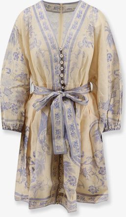 Zimmermann Vestito Indra in lino stampato - ZIMMERMANN - gender_Woman