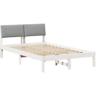 vidaXL Estructura De Cama Con Cabecera Y Gris Claro 120 X 190 Cm Vidaxl