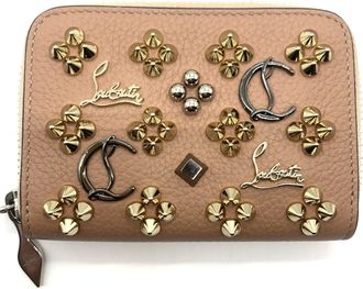 Christian Louboutin Pink Leather Coin Purse/Coin Case (Pre-Owned)