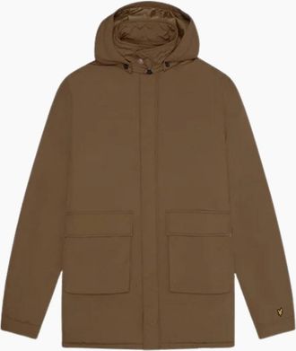 Lyle & Scott Mens Lyle & Scott Brown WADDED PARKA - Size: 40/Regular