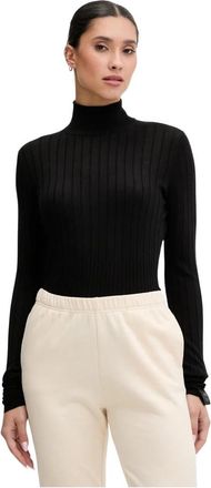 Colmar Gebreide trui met coltrui - Dames - Sportshirts - Zwart - L - Wol - Fitness