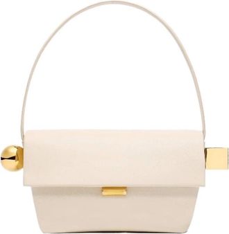 Generic Womens Shoulder Bag With Flap, Solid Color Top Handle With Metal, Handbag, Compatible For Everyday Style(Beige)