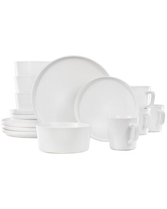 Elama Luxmatte White 16pc Dinnerware Set