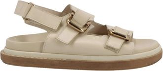 Alohas Harper Lederen Sandalen - Dames - Sandalen - Beige - 38 EU - Leer - Schoenen