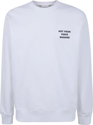 Dr&ocirc;le de Monsieur Hoodies & sweatvesten, Heren, Wit, S, Katoen, Le Sweatshirt Slogan