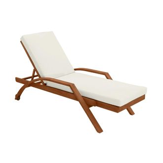 Miliboo Tumbona De Color Crudo Y Madera Maciza Malaga