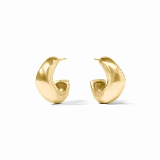 Julie Vos Womens Wave Hoop Earrings In Gold