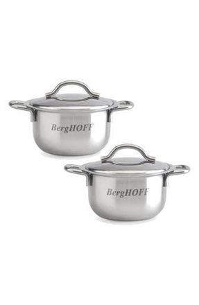Berghoff INTERNATIONAL Stainless Steel Covered Mini Pot - Set of 2 in Silver at Nordstrom Rack