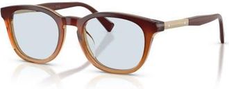 Brunello Cucinelli 49mm Rectangle optical glasses in Red at Nordstrom