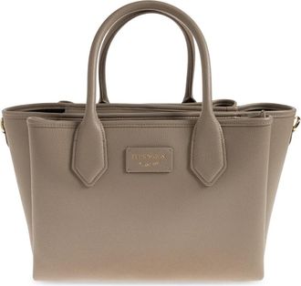 Emporio Armani Middelgrote shopper tas met palmellato finish - Dames - Handtassen - Beige - ONE Size - Tassen