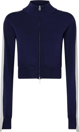 Pinko Technische Pique Sweatshirt Effect - Dames - Vesten - Blauw - XS - Nylon - Truien & Vesten