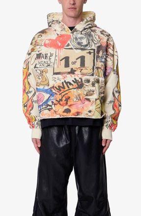 mnml Doodle Hoodie in Beige Multi at Nordstrom, Size Xx-Large
