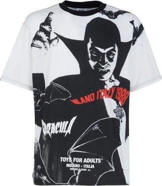 GCDS Dracula Print T-shirt - Heren - T-shirts - Veelkleurig - M - Katoen - Tops