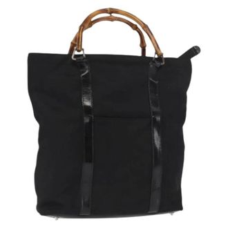 Gucci Pre-owned Nylon Tote Bag - Dames - Vintage Shopper - Zwart - ONE Size - Nylon - Vintage