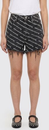 Alexander Wang Pantaloncini di jeans con logo all-over Alexander Wang
