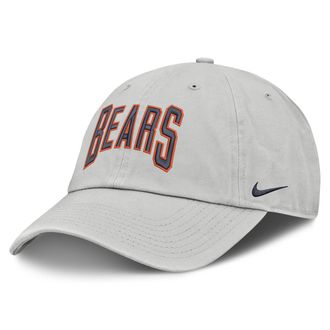 Nike Chicago Bears Primetime Club Arched Nike Mens NFL Adjustable Hat in Grey | NF020BB7Q-BYX