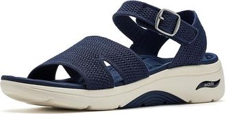 Skechers On-The-Go GO Walk Arch Fit 2.0 Sandals w/ Shiny Yarn Womens Sandals Navy : 10 B - Medium, Synthetic