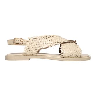 Massimo Santini Sandals Ivory - female - Massimo Santini - Flat Sandals - Beige - 5 UK - Shoes