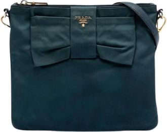 Prada Pre-owned Nylon Crossbody Bag - Dames - Vintage Schoudertas - Blauw - ONE Size - Nylon - Vintage