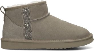 Lina Locchi Glitter Low Enkellaarzen - Dames - Winterlaarzen - Beige - 36 EU - Wol - Schoenen