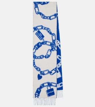 Acne Studios Wool and alpaca-blend jacquard scarf