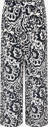 Max Mara Bedruckte Hose mit geradem Bein aus Seide Reed